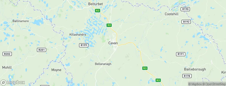 Cavan, Ireland Map