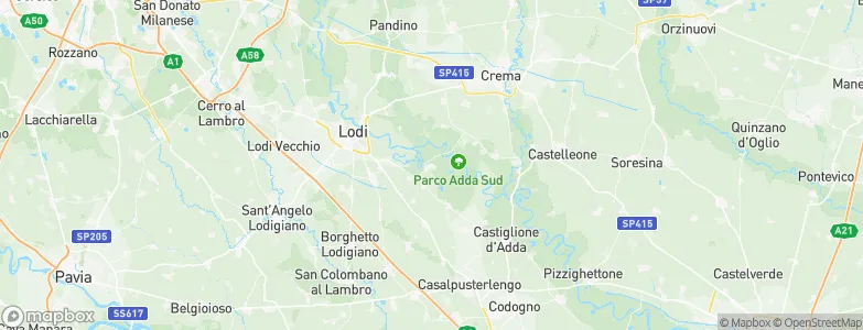 Cavenago d'Adda, Italy Map