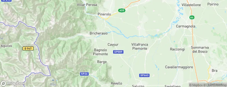 Cavour, Italy Map