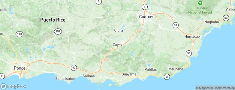 Cayey, Puerto Rico Map