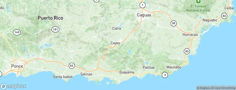 Cayey, Puerto Rico Map