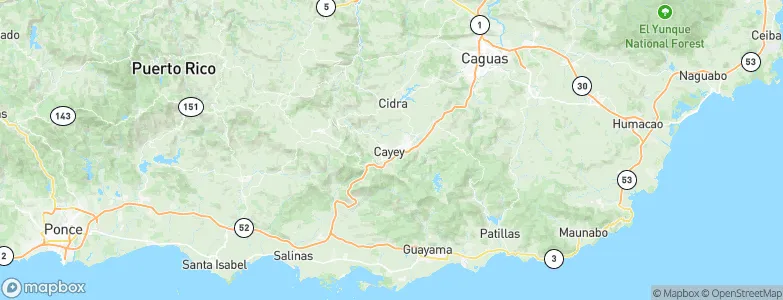 Cayey Zona Urbana, Puerto Rico Map