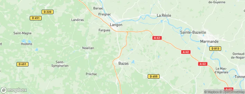 Cazats, France Map
