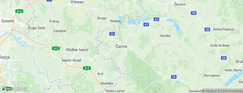 Čazma, Croatia Map