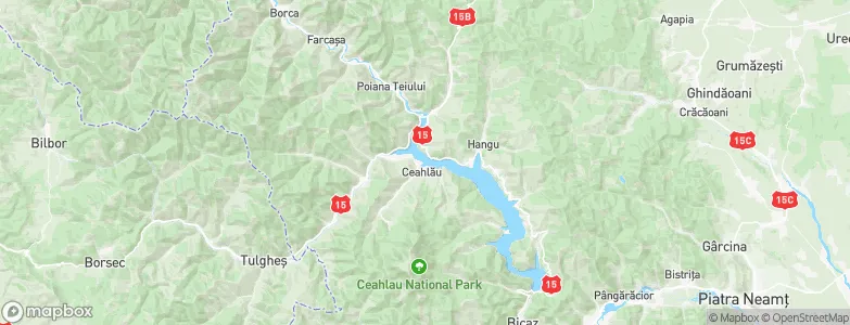 Ceahlău, Romania Map