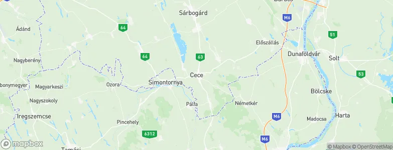 Cece, Hungary Map