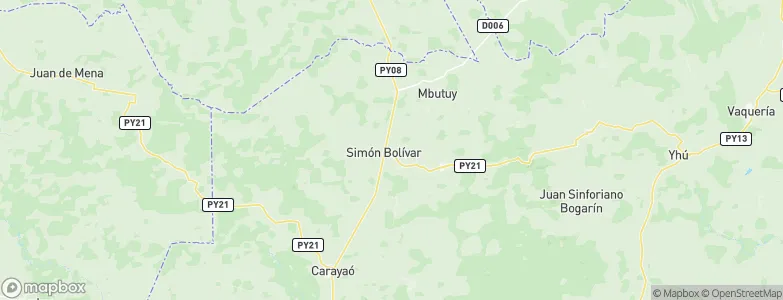 Cecilio Baez, Paraguay Map