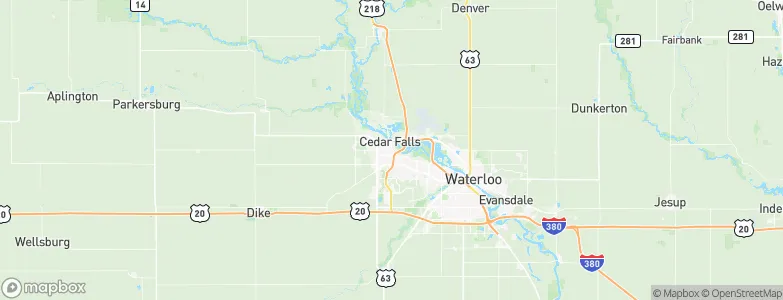 Cedar Falls, United States Map