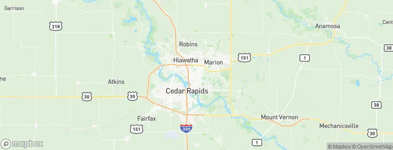 Cedar Rapids, United States Map