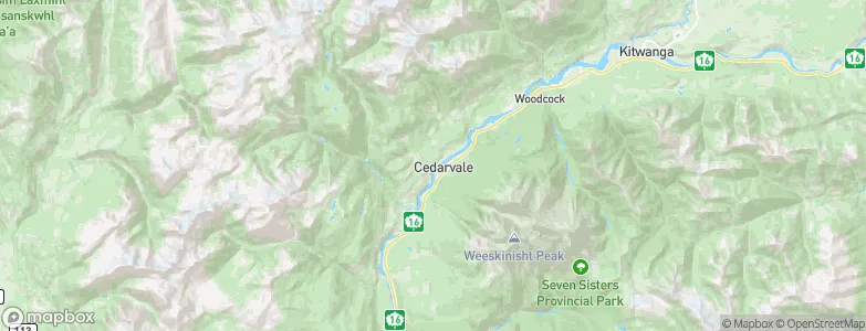 Cedarvale, Canada Map