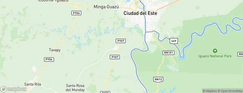Cedrales, Paraguay Map
