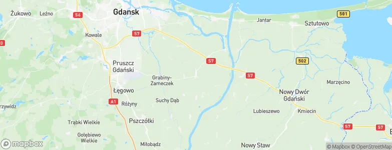 Cedry Wielkie, Poland Map