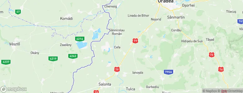 Cefa, Romania Map
