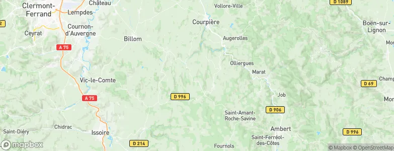 Ceilloux, France Map