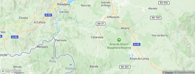 Celanova, Spain Map