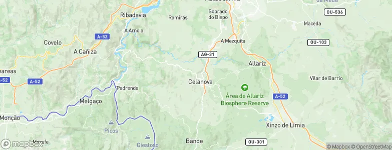Celanova, Spain Map