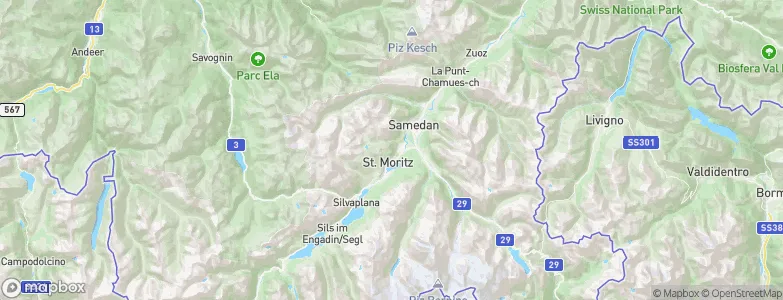 Celerina/Schlarigna, Switzerland Map