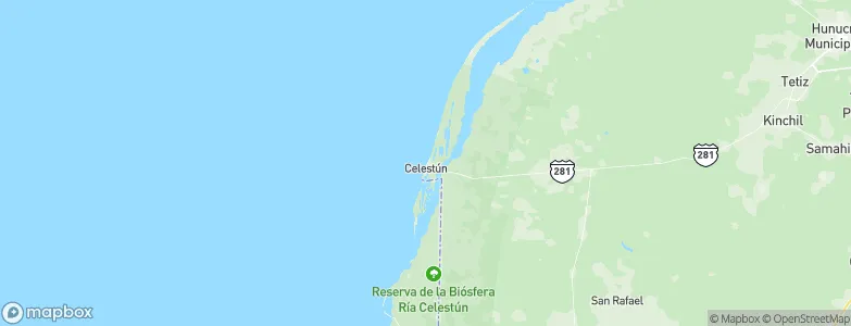Celestún, Mexico Map