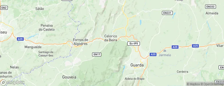 Celorico da Beira Municipality, Portugal Map