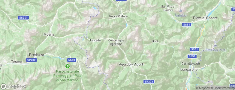 Cencenighe Agordino, Italy Map