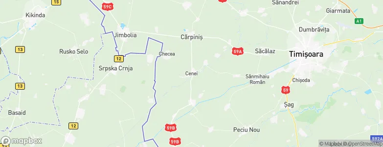 Cenei, Romania Map