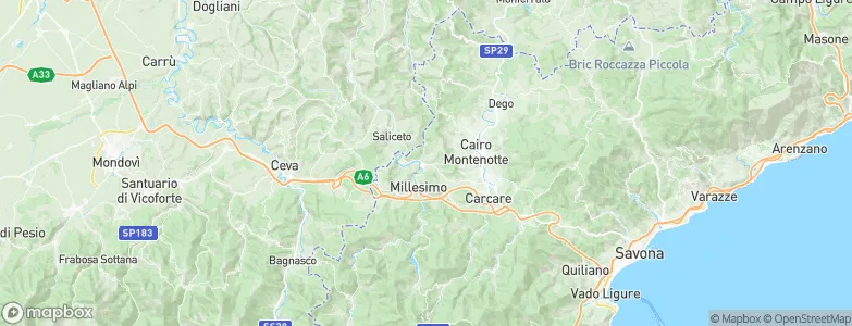 Cengio, Italy Map