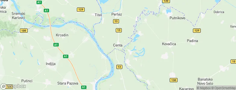 Čenta, Serbia Map