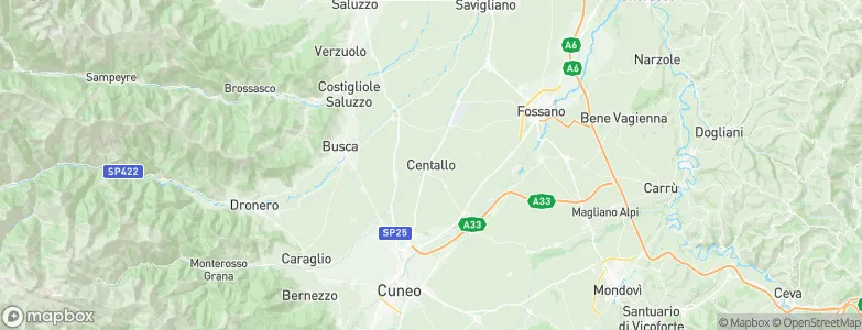 Centallo, Italy Map