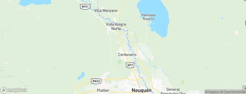 Centenario, Argentina Map