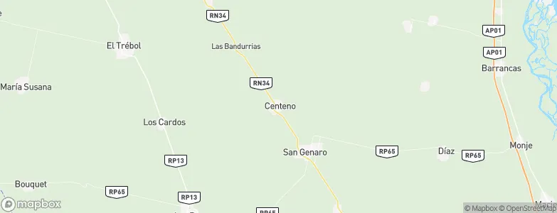 Centeno, Argentina Map