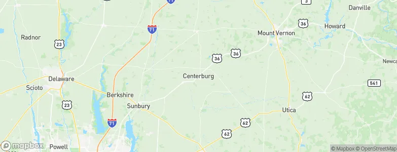 Centerburg, United States Map