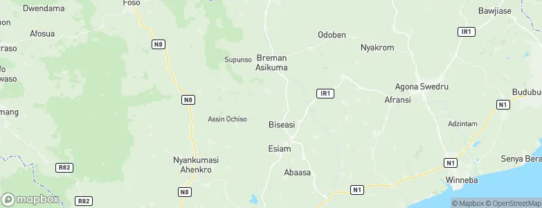 Central Region, Ghana Map