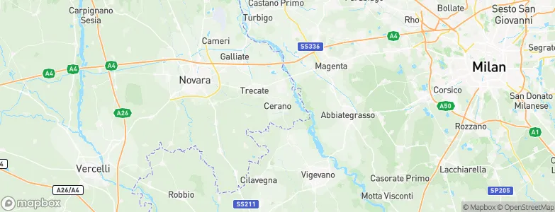 Cerano, Italy Map