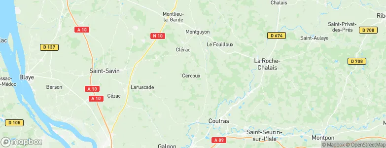 Cercoux, France Map