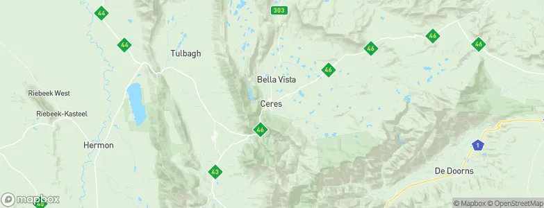 Ceres, South Africa Map