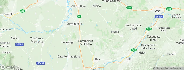 Ceresole Alba, Italy Map
