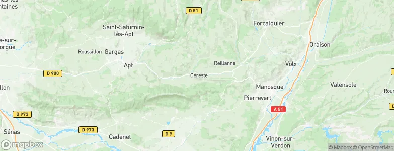 Céreste, France Map