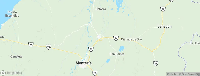 Cereté, Colombia Map
