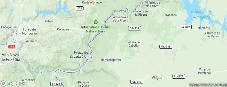 Cerezal de Peñahorcada, Spain Map