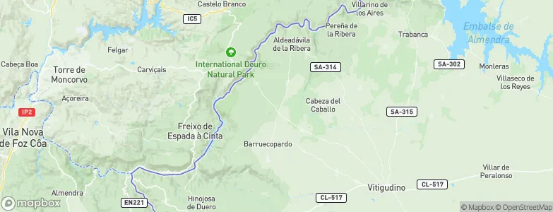 Cerezal de Peñahorcada, Spain Map