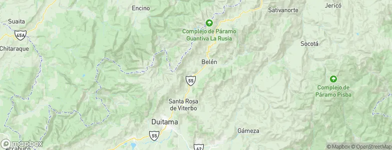 Cerinza, Colombia Map