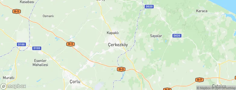Çerkezköy, Turkey Map