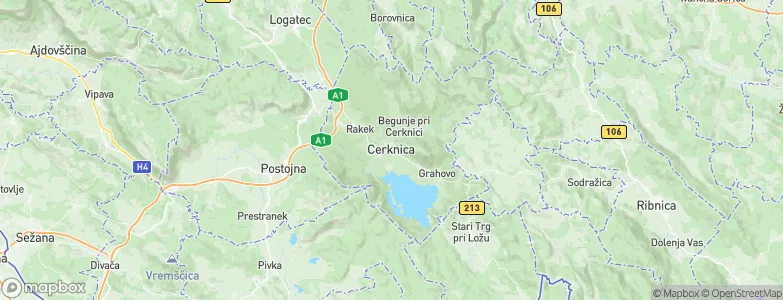 Cerknica, Slovenia Map