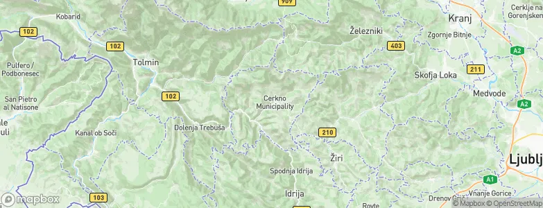 Cerkno, Slovenia Map