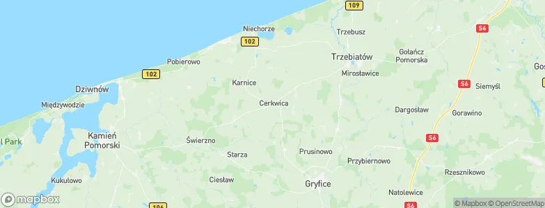 Cerkwica, Poland Map