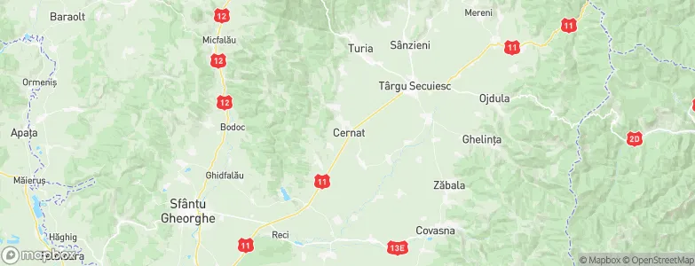 Cernat, Romania Map