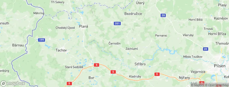 Černošín, Czechia Map