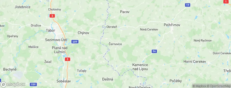 Černovice, Czechia Map