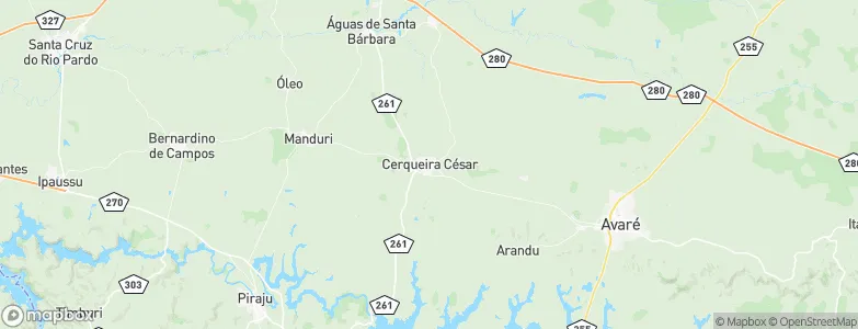 Cerqueira César, Brazil Map