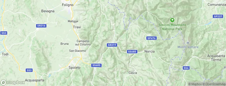Cerreto di Spoleto, Italy Map